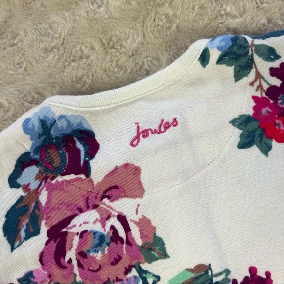 Joules Footed Sleeper Size 3-6 Months Baby Girl White Floral - Picture 6 of 6